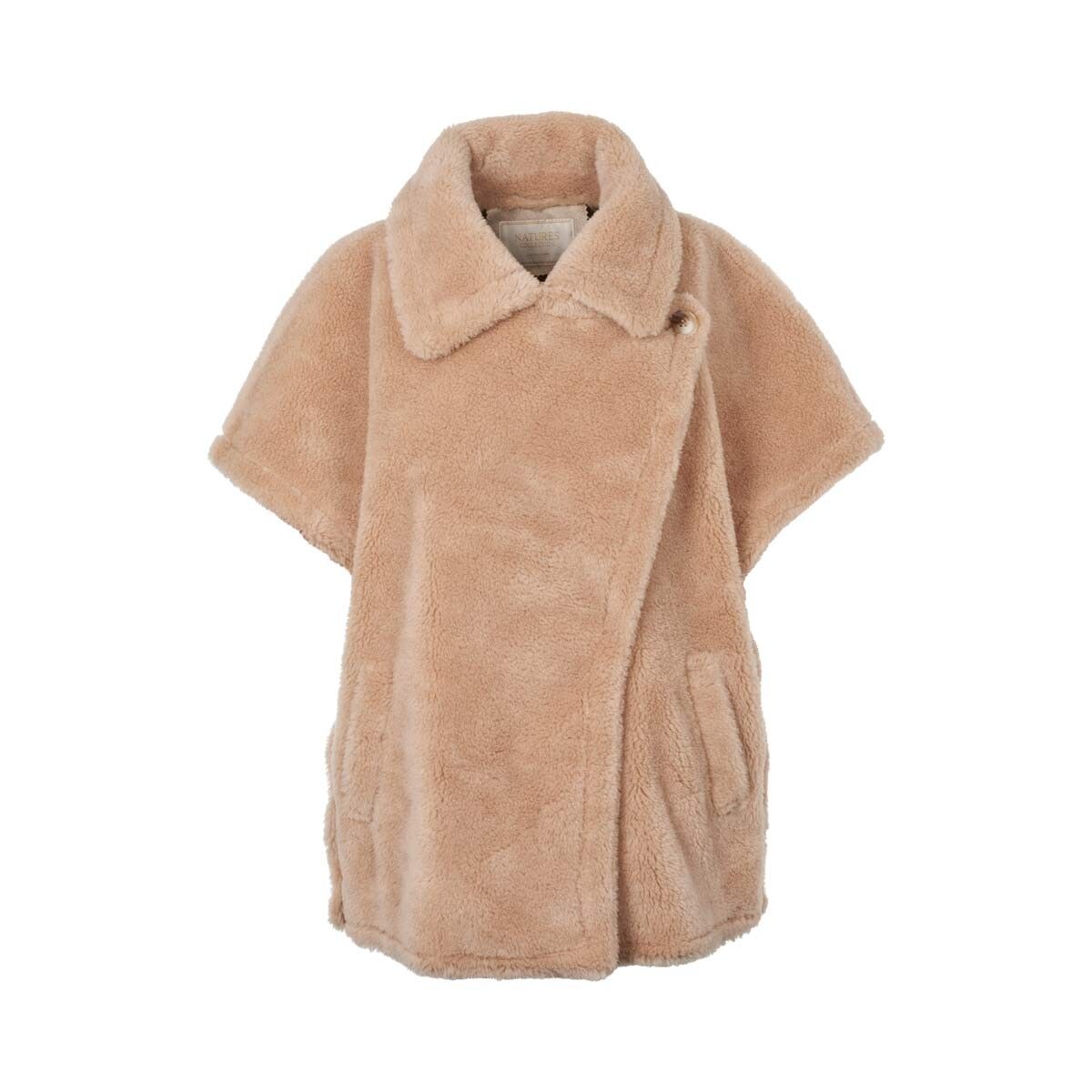 Soft pull-on poncho in beige