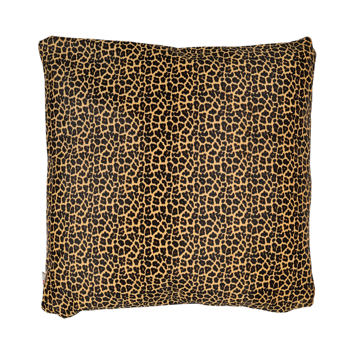 Premium Lehmännahkatyyny | Kaksipuolinen | Kuvioitu Keltainen/Ruskea/Musta leopardikuvio / 52x52 cm