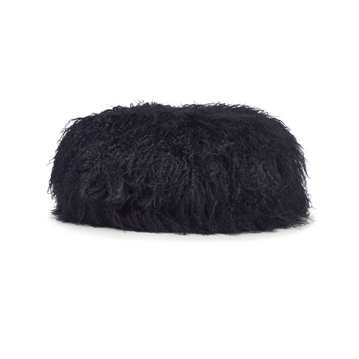 Tiibetiläinen jakkarapäällinen | Ø35xH17 cm Musta