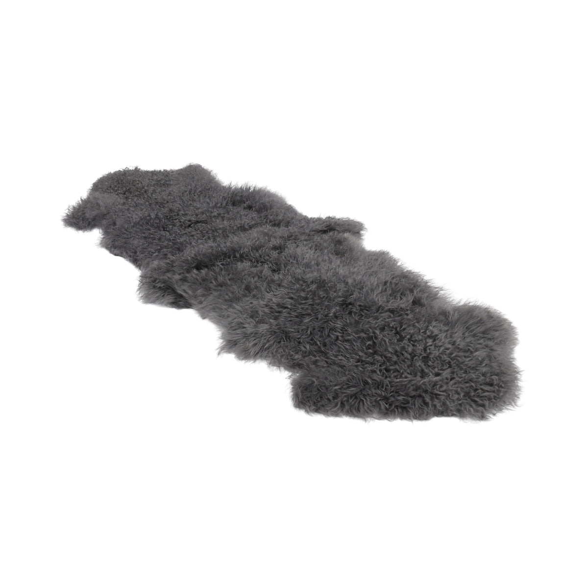 Kaksinkertainen mongolialainen lampaannahka | 150x50 cm Teräs