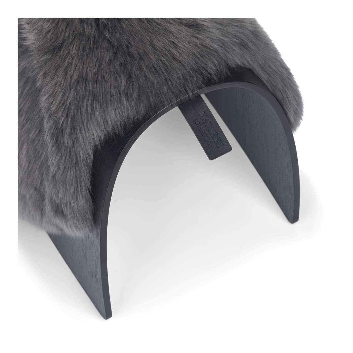 Sheep Stool -päällinen | Pitkä villa Teräs / 100x37 cm