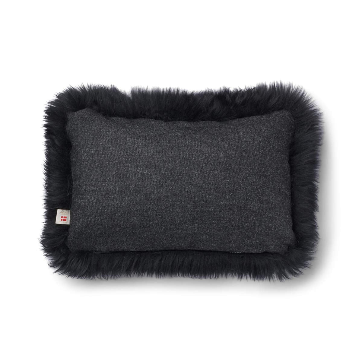 Pitkä Villa Lampaannahkatyyny | 52x52 cm | 34x52 cm Hiili/Musta / 34x52 cm