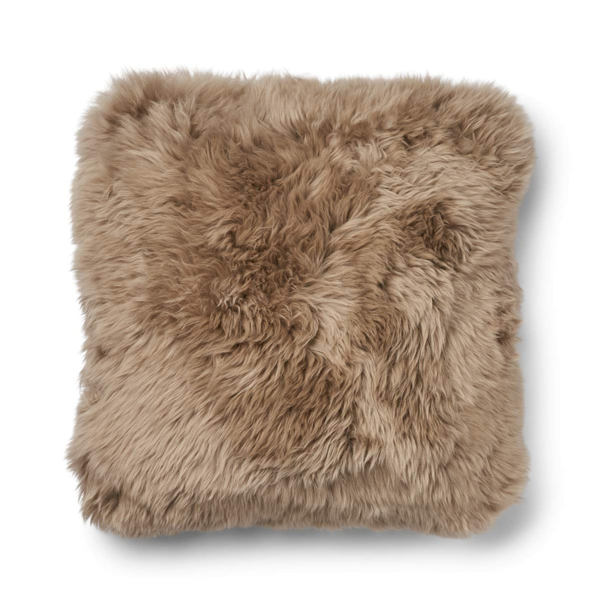 Pitkä Villa Lampaannahkatyyny | 52x52 cm | 34x52 cm Beige/Taupe / 52x52 cm