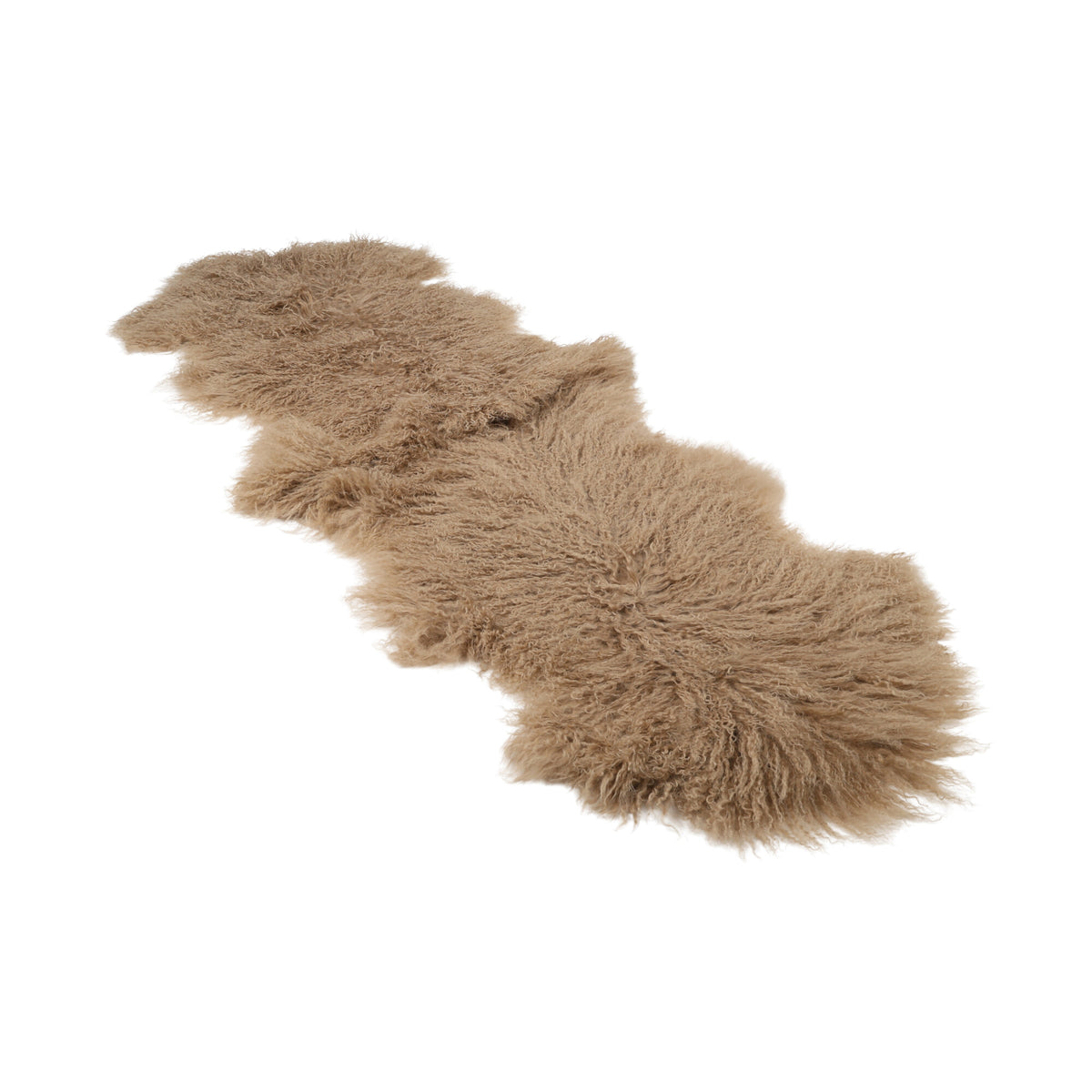 Kaksinkertainen mongolialainen lampaannahka | 150 x 55 cm Lämmin hiekka