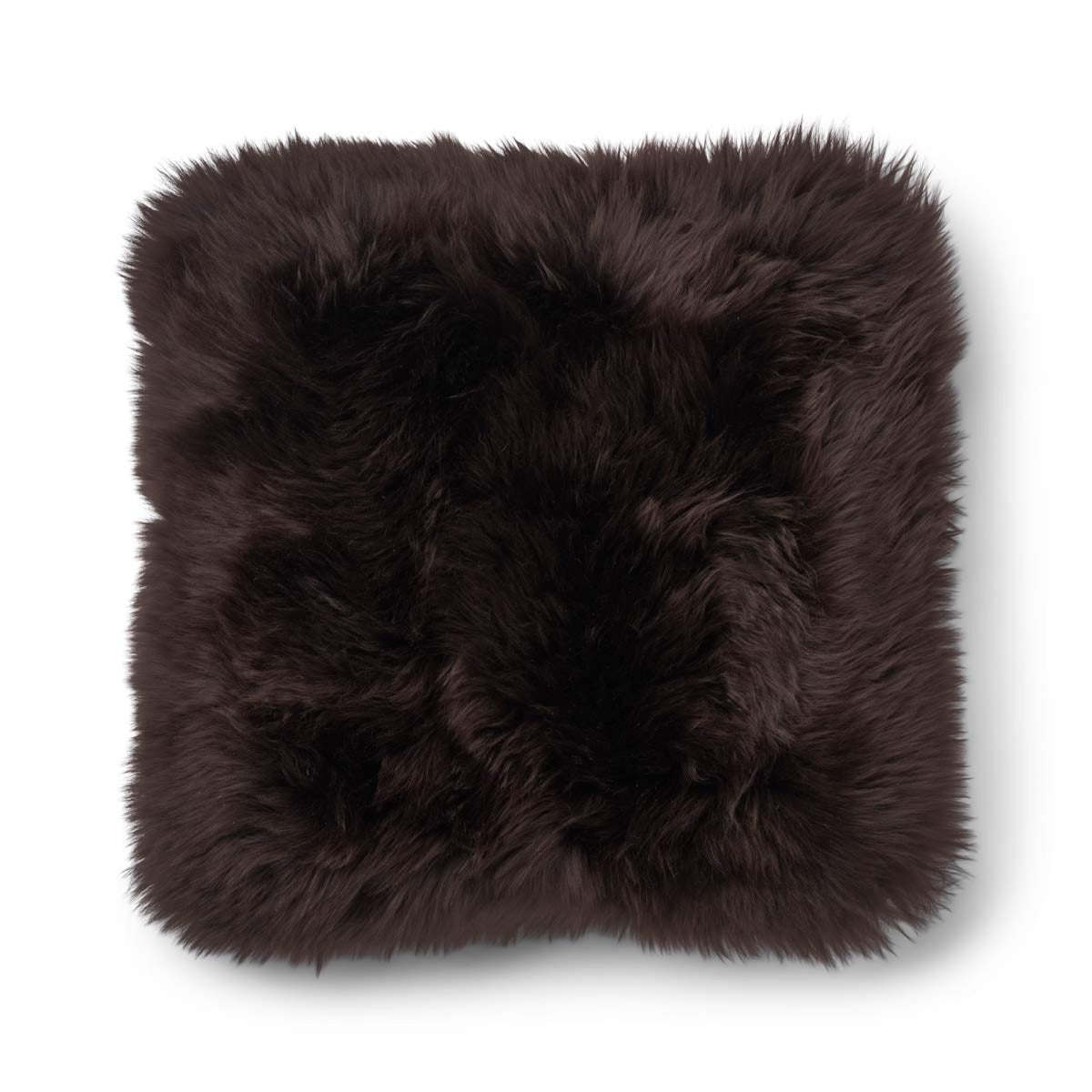 Pitkä Villa Lampaannahkatyyny | 52x52 cm | 34x52 cm Ruskea/Suklaa / 52x52 cm
