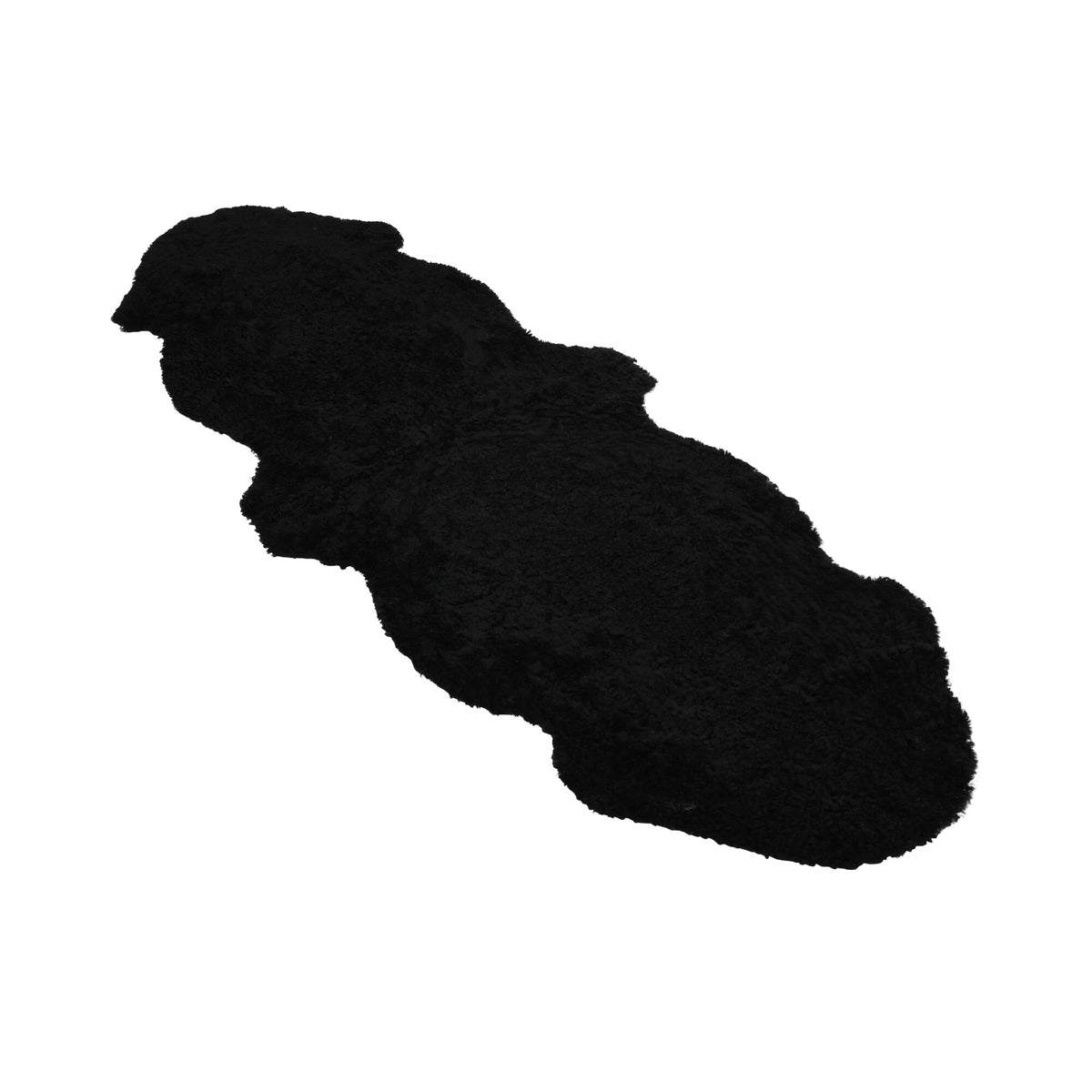 Kaksinkertainen lampaannahka | Lyhyt villa | Uusi-Seelanti | 160x60 cm Musta