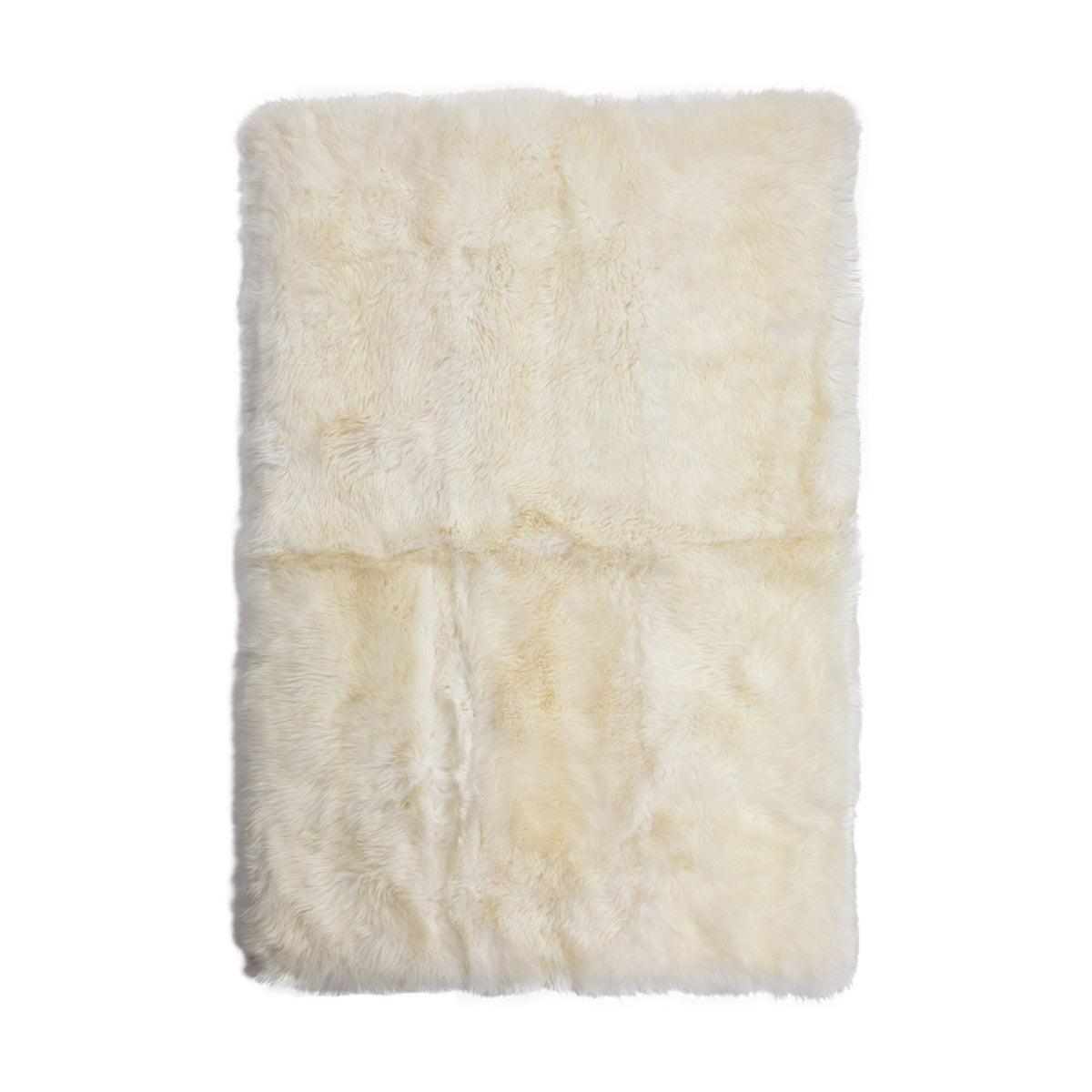 Pitkän villan lampaannahkamatto – Design Norsunluu / 200x300 cm