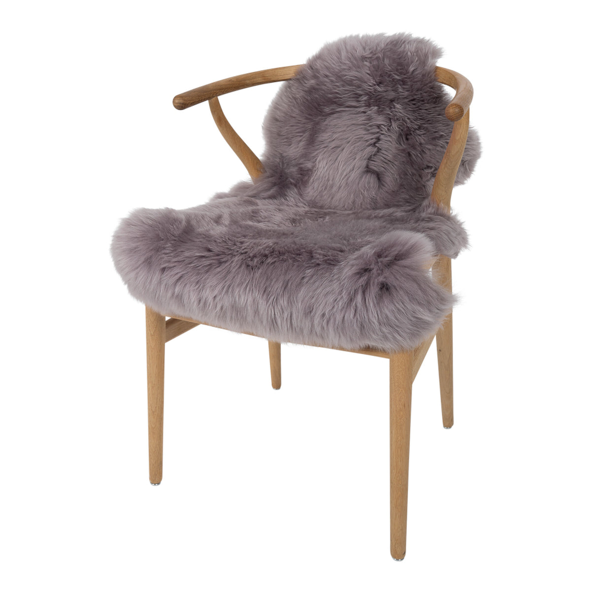 Merinolampaannahka värjätty | Uusi-Seelanti | Pitkä villa | n. 90x60 cm Viinirypälevioletti