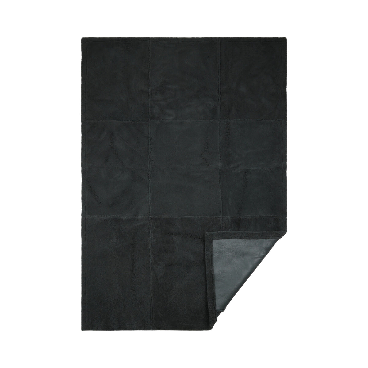 Addison-viltti | Double Face lampaannahka | Lyhyt villa Sinisenharmaa / 140x200 cm