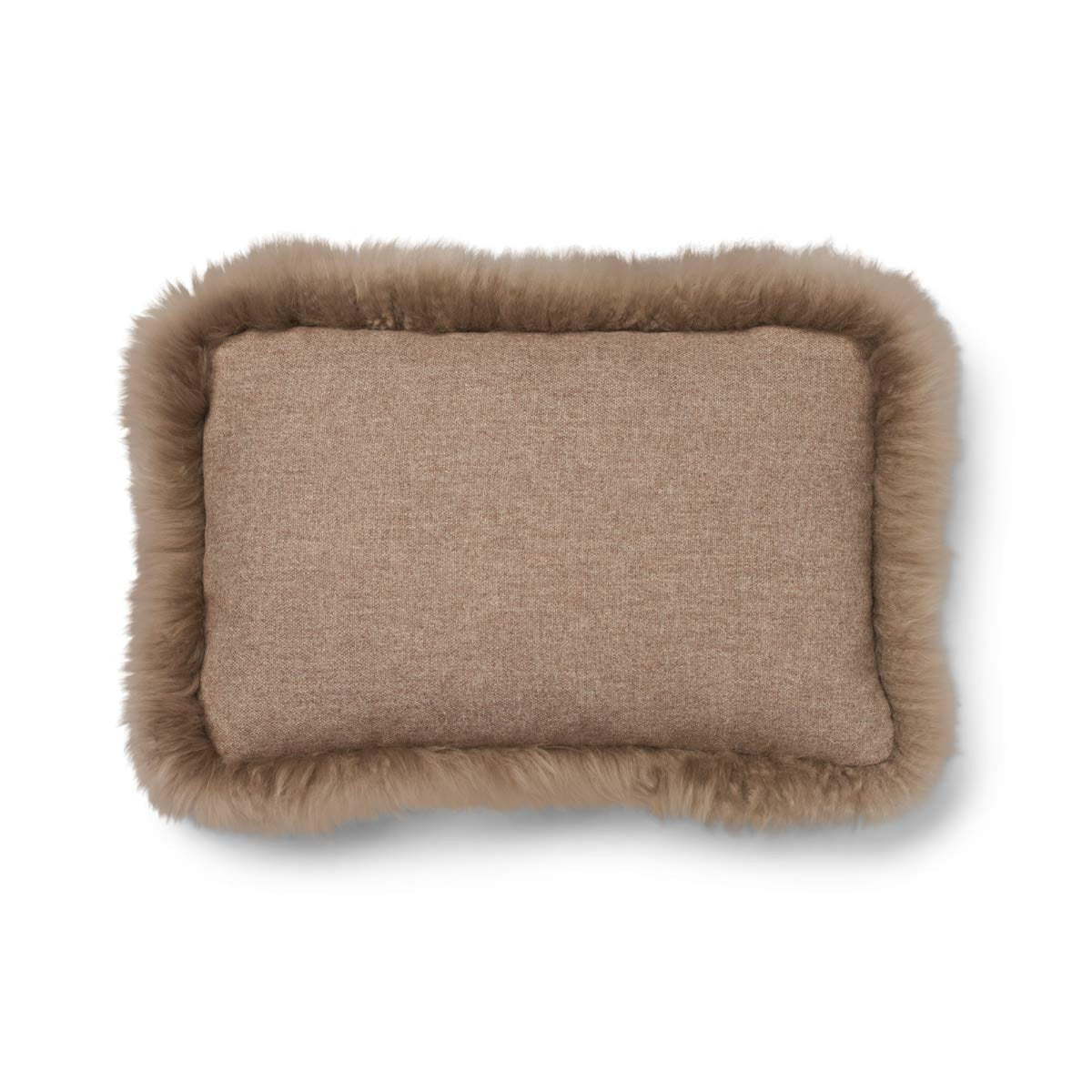 Villatyyny | Pitkä villa -reunus | 52x52 cm | 34x52 cm Beige/Taupe / 34x52 cm
