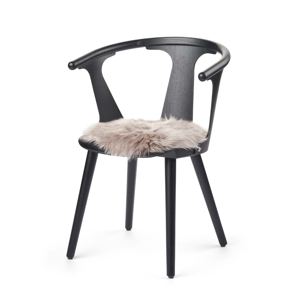 Pitkä Villa Lampaannahka Istuinpäällinen | Ø38 cm Kyyhkynharmaa