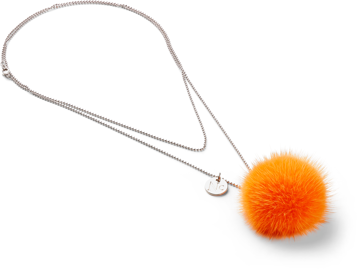 Kaulanauha Pom Pom Oranssinpunainen