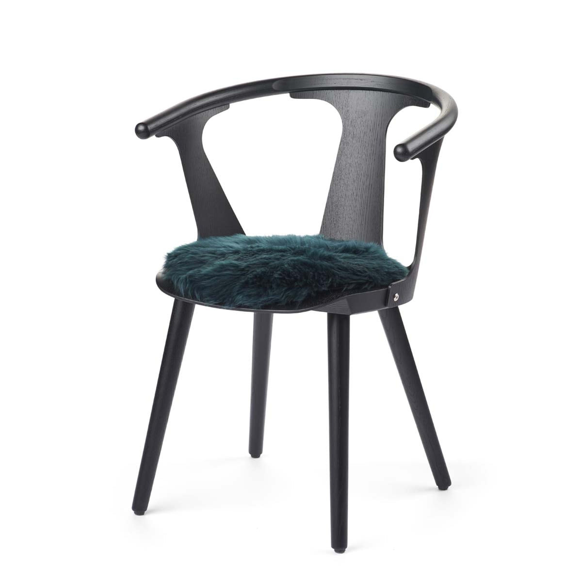 Pitkä Villa Lampaannahka Istuinpäällinen | Ø38 cm Kaspiansininen