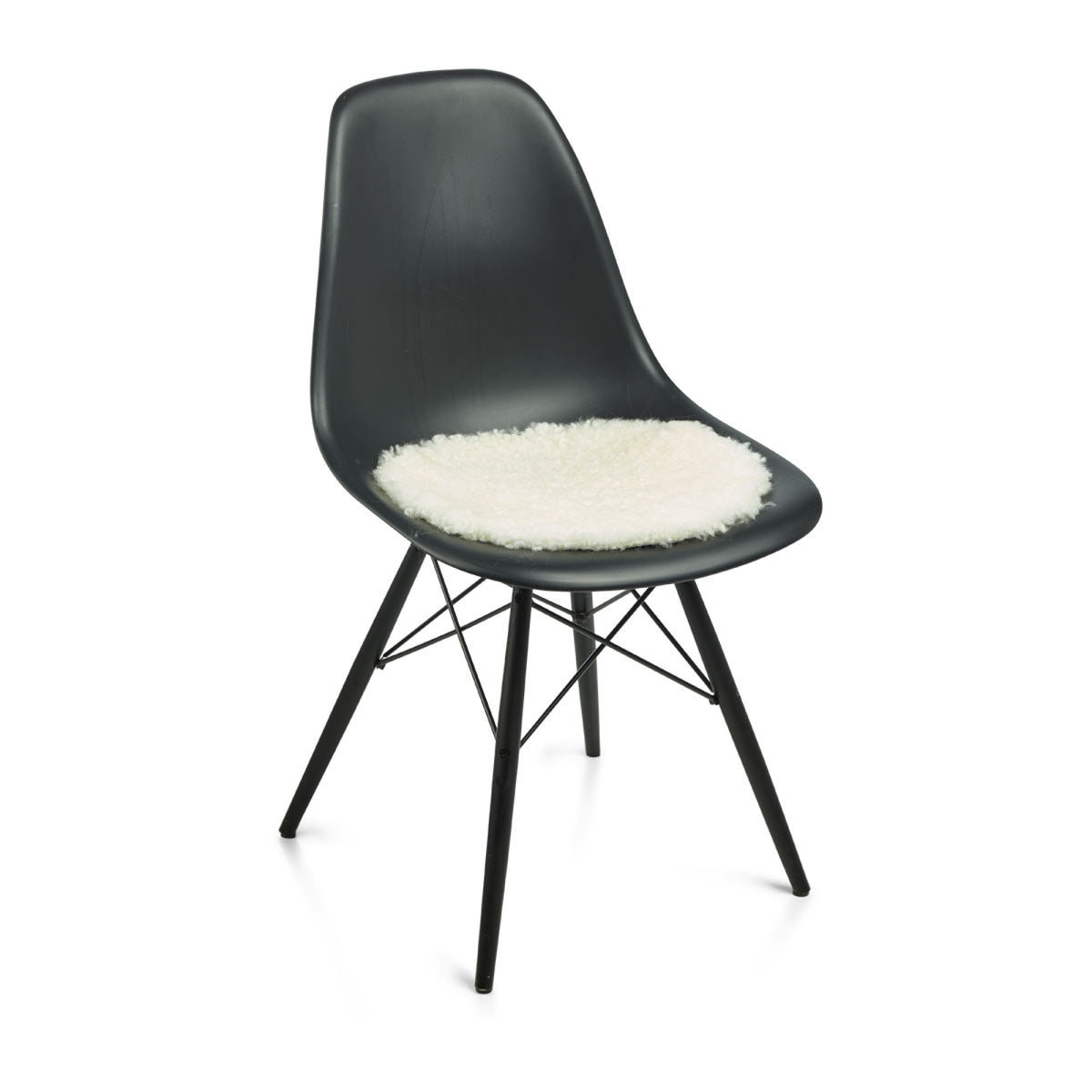 Premium Lyhyt Villa Kihara Lampaannahka Istuinpäällinen | Ø38 cm Norsunluu
