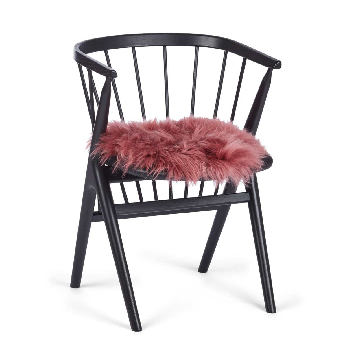 Pitkä Villa Lampaannahka Istuinpäällinen | Ø38 cm Vanha roosa