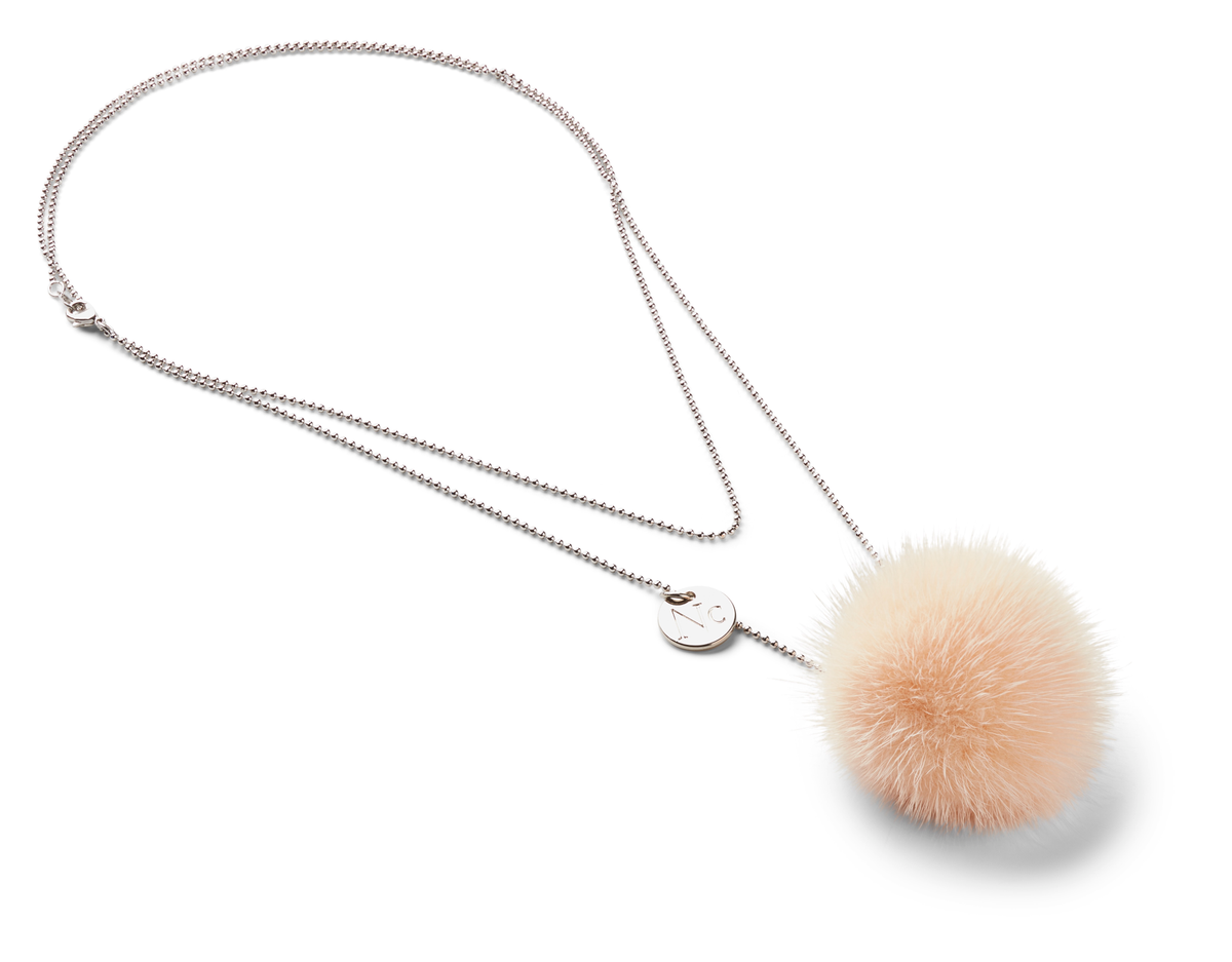 Kaulanauha Pom Pom Persikkapinkki