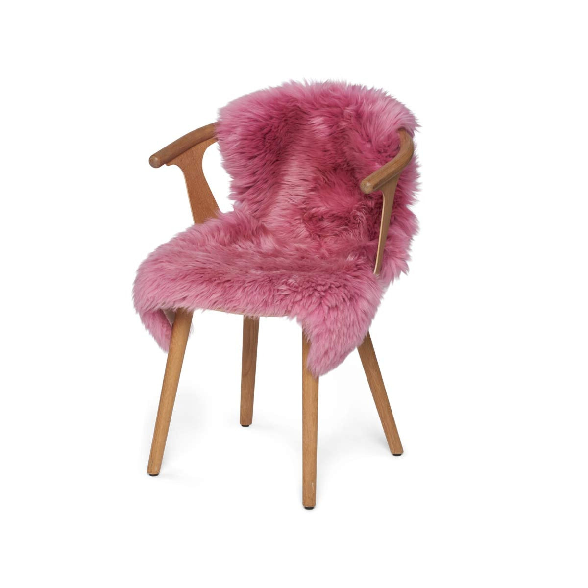 Merinolampaannahka värjätty | Uusi-Seelanti | Pitkä villa | n. 90x60 cm Pinkki-sarja