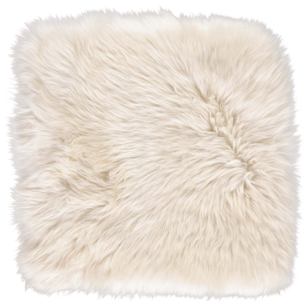Pitkä Villa Lampaannahka Istuinpäällinen | Täytteellä | 37x37 cm Pellava