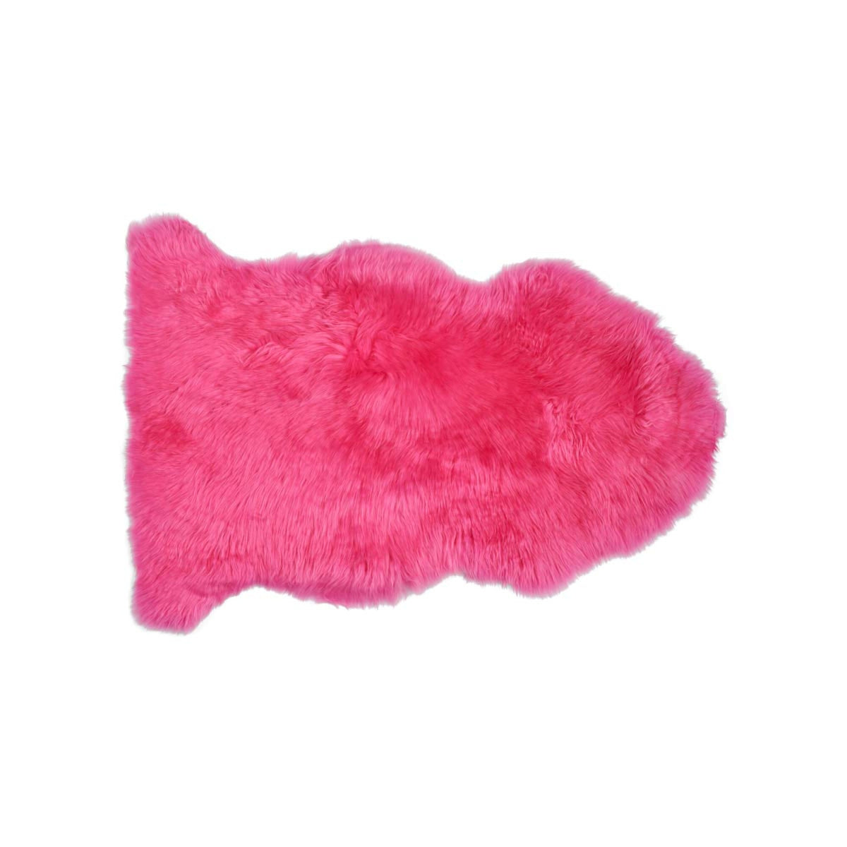Merinolampaannahka värjätty | Uusi-Seelanti | Pitkä villa | n. 90x60 cm Fuksia