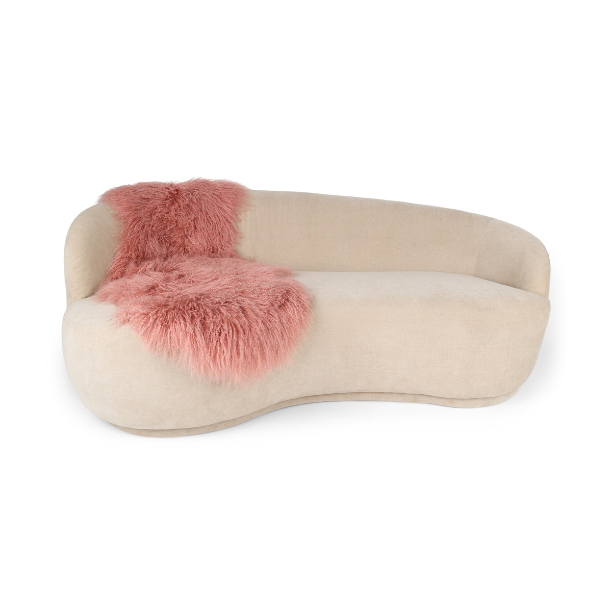Kaksinkertainen mongolialainen lampaannahka | 150 x 55 cm Rosa
