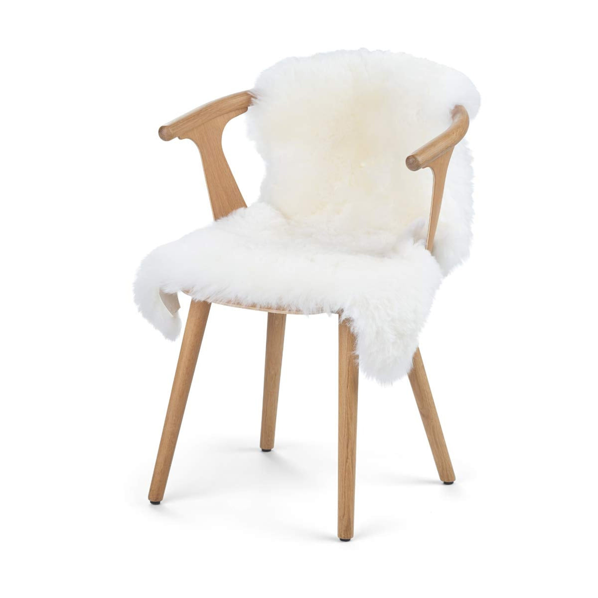 Brittiläinen lampaannahka | Lyhyt villa | Luonnonvärit | 90–100 cm Luonnonvalkoinen