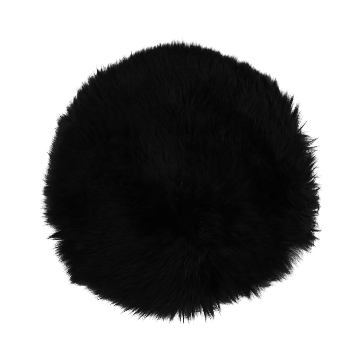 Premium Istuinpäällinen | Pitkä Villa | Uusi-Seelanti | D34 cm Musta
