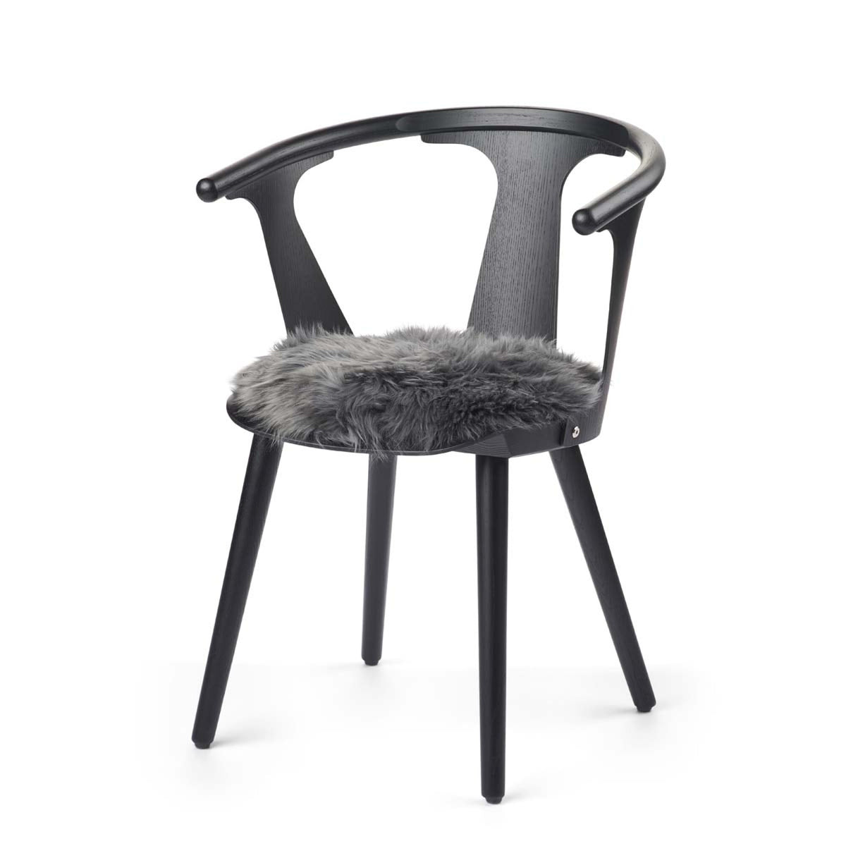 Pitkä Villa Lampaannahka Istuinpäällinen | Ø38 cm Teräs