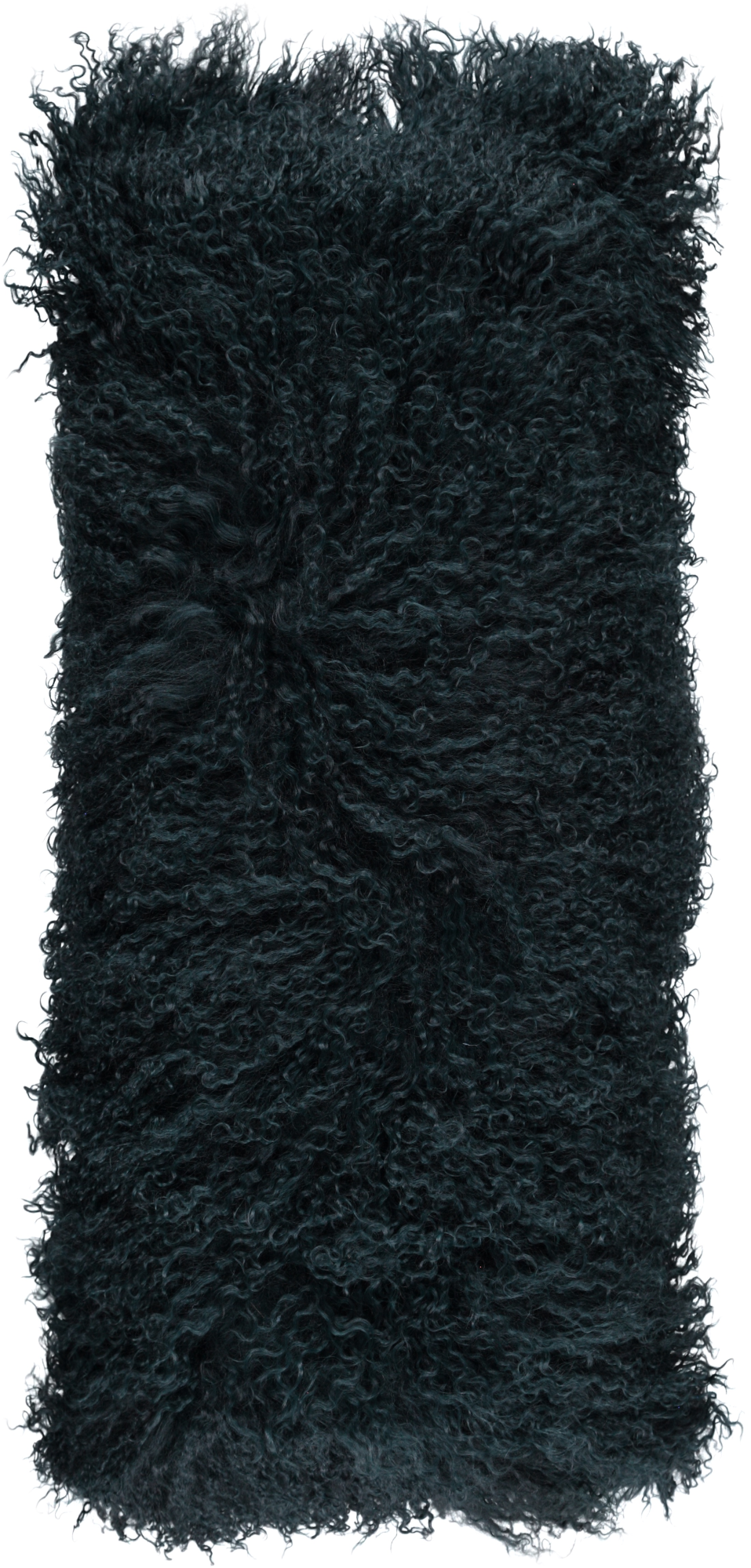 Mongolialainen kiharakarvainen tyyny | 28x56 cm Kaspiansininen