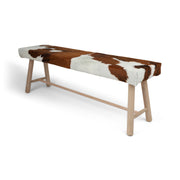 Theo lehmännahkapenkki | Tammijalat | 140x35x45 cm
