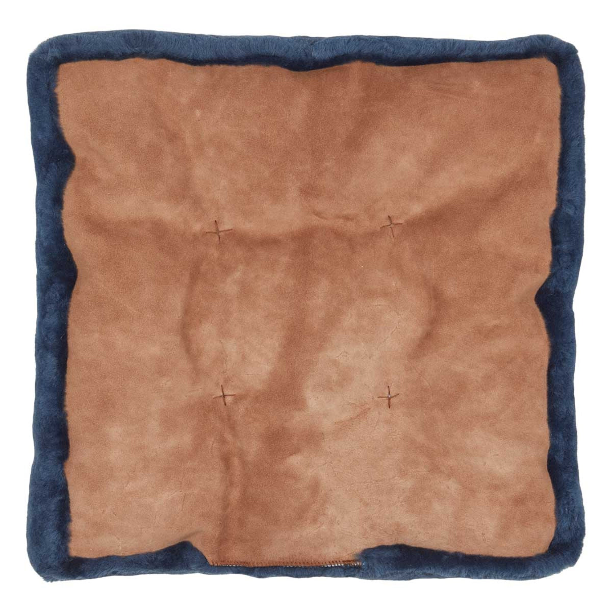 Mokasiini-istuinpäällinen | Vasikannahkainen tausta Laivastonsininen