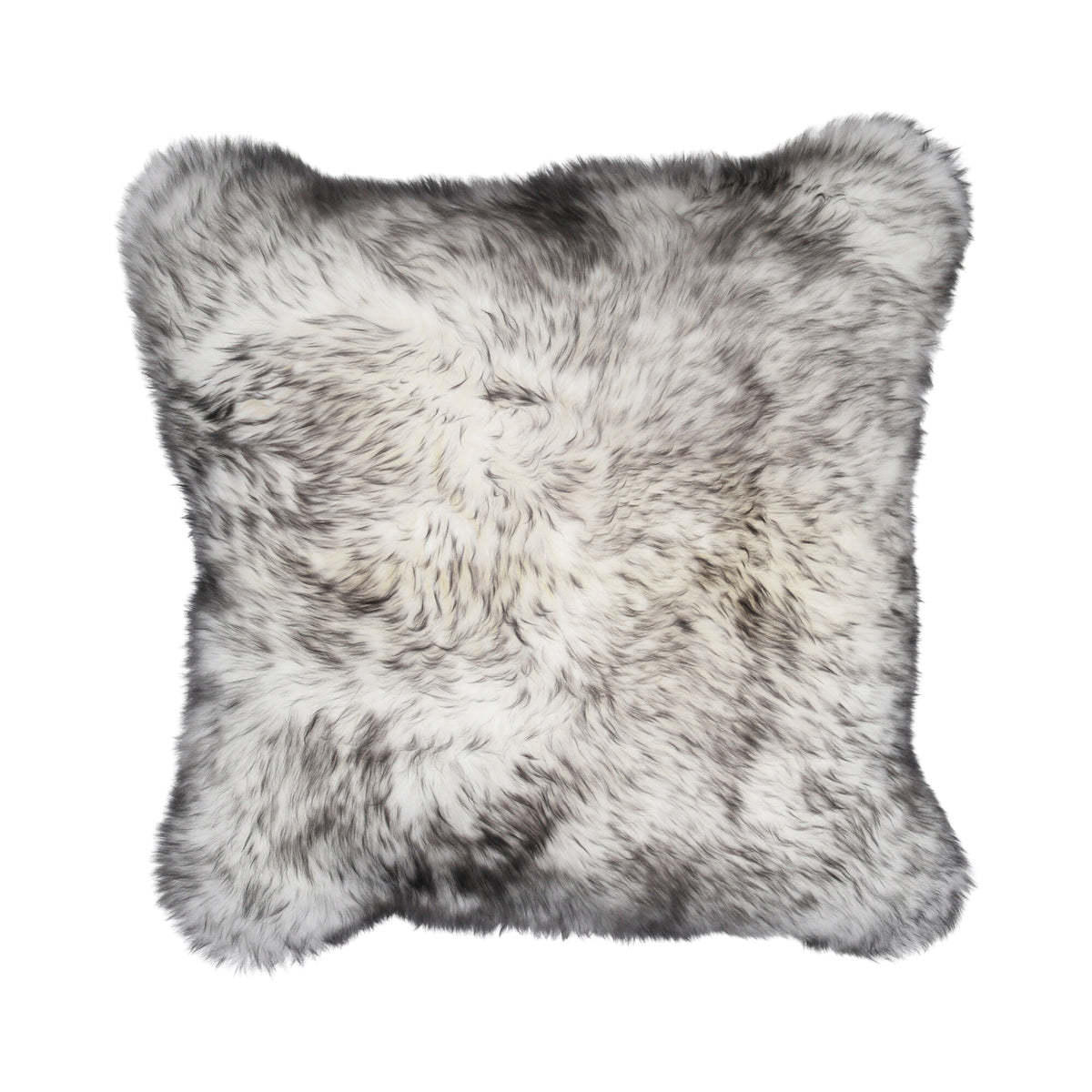 Lampaannahkatyyny | Pitkä villa | Uusi-Seelanti | 50x50 cm Mustat kärjet