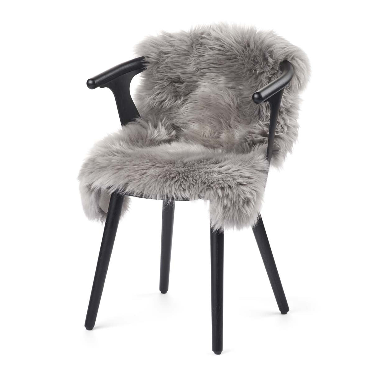 Premium | Uusiseelantilainen Lampaannahka | Pitkä Villa | 100 cm Vaaleanharmaa