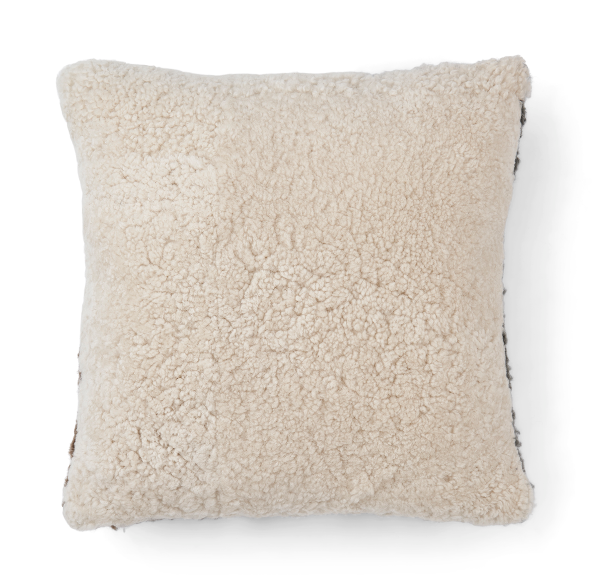 Lyhyt Villa Lampaannahkatyyny | Kaksipuolinen | 46x46 cm Taupe/Grafiitti/Beige