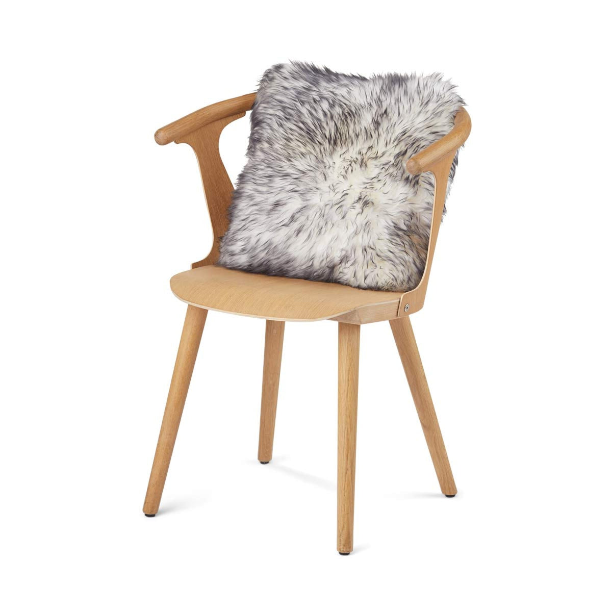 Lampaannahkatyyny | Pitkä villa | Uusi-Seelanti | 40x40 cm Mustat kärjet