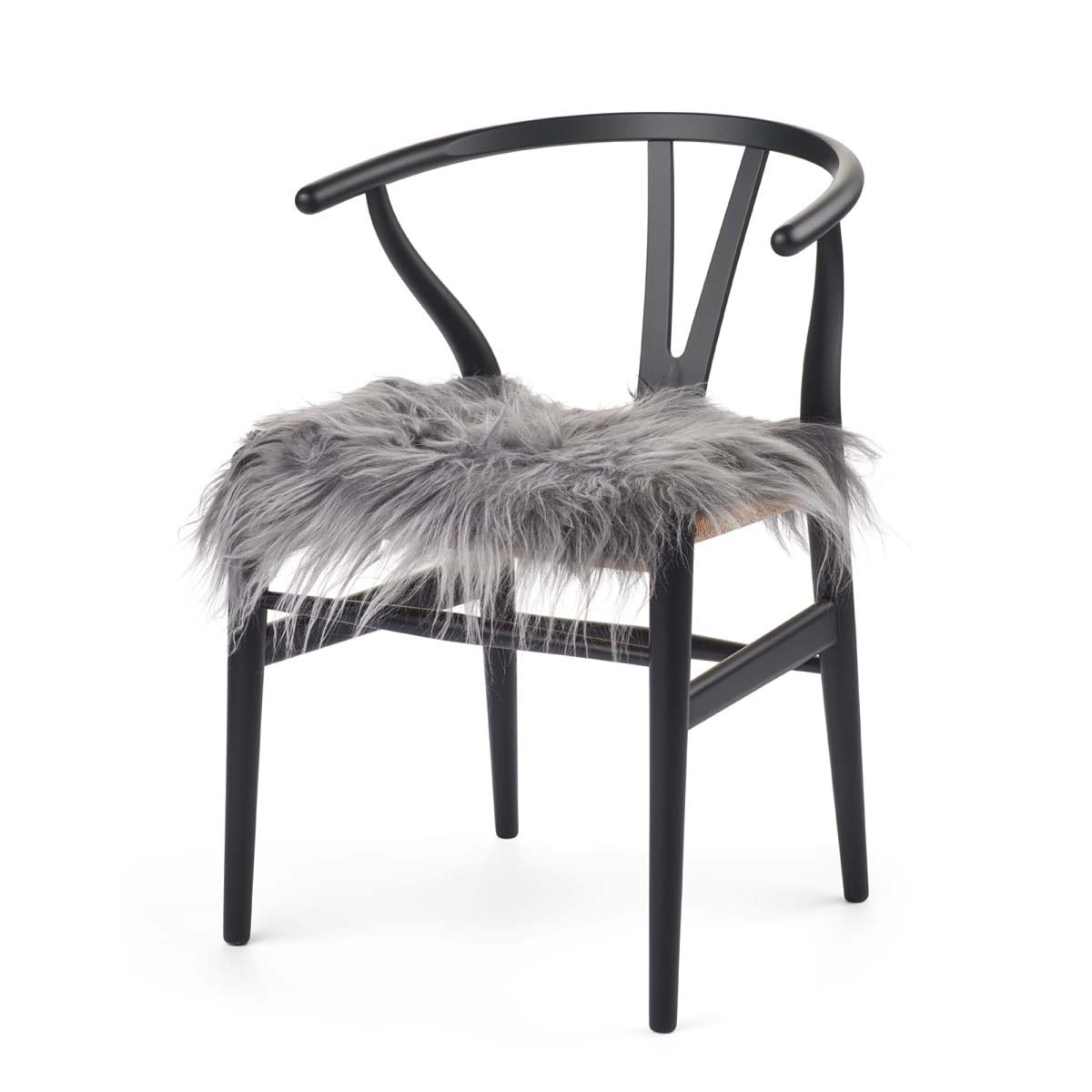 Pitkä Villa Lampaannahka Istuinpäällinen | 40x40 cm Grey Brisa