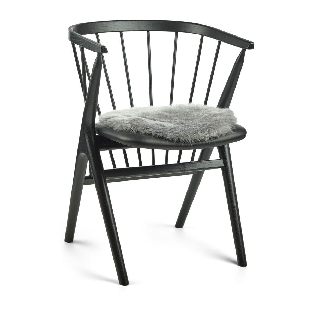 Pitkä Villa Lampaannahka Istuinpäällinen | Ø38 cm Vaaleanharmaa