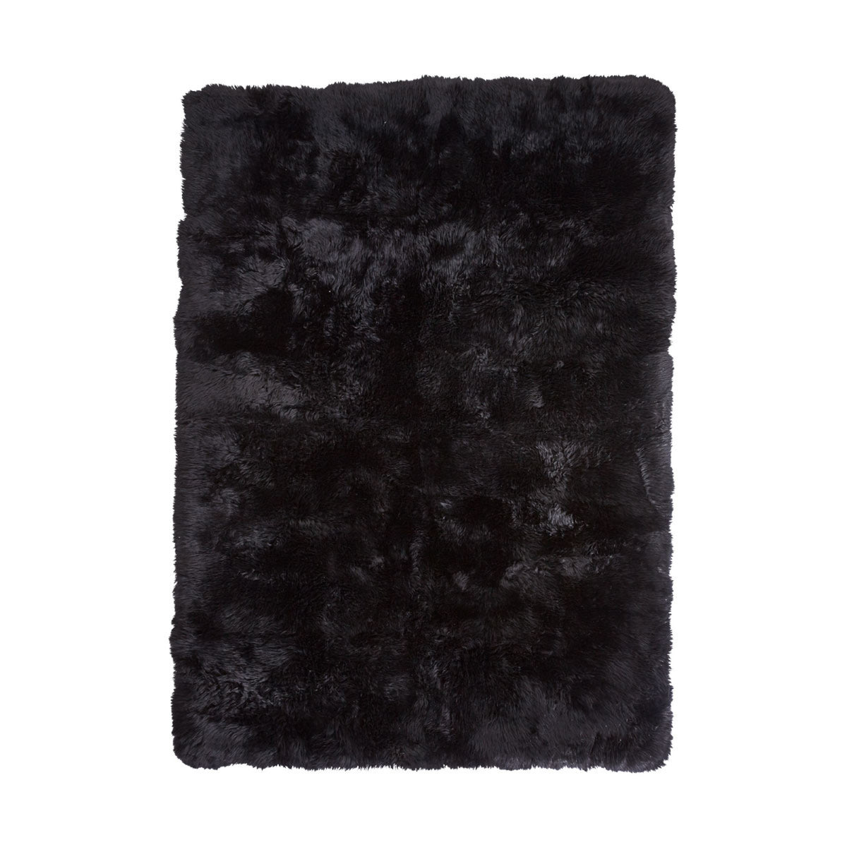 Pitkän villan lampaannahkamatto – Design Musta / 250x350 cm