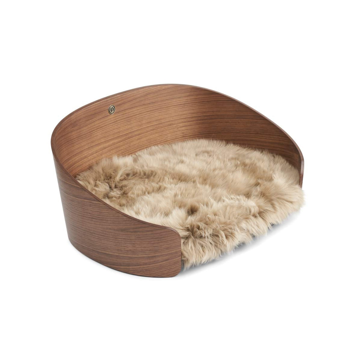 Lemmikin Peti Pähkinäpuu/Taupe lampaannahka / 66x46x27 cm