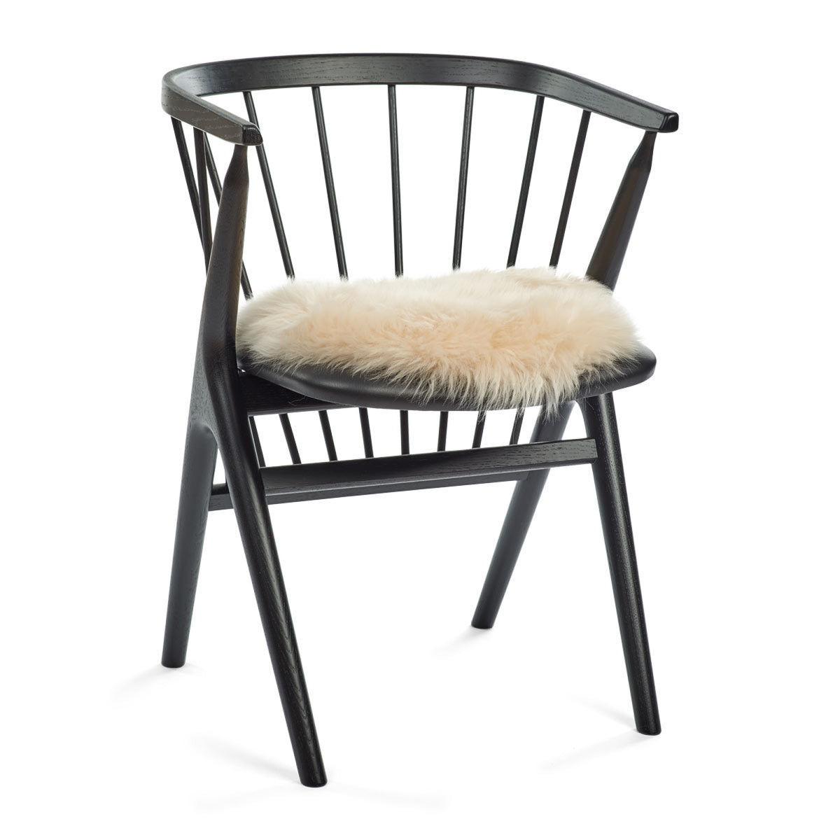 Pitkä Villa Lampaannahka Istuinpäällinen | Ø38 cm Vaalea hunaja