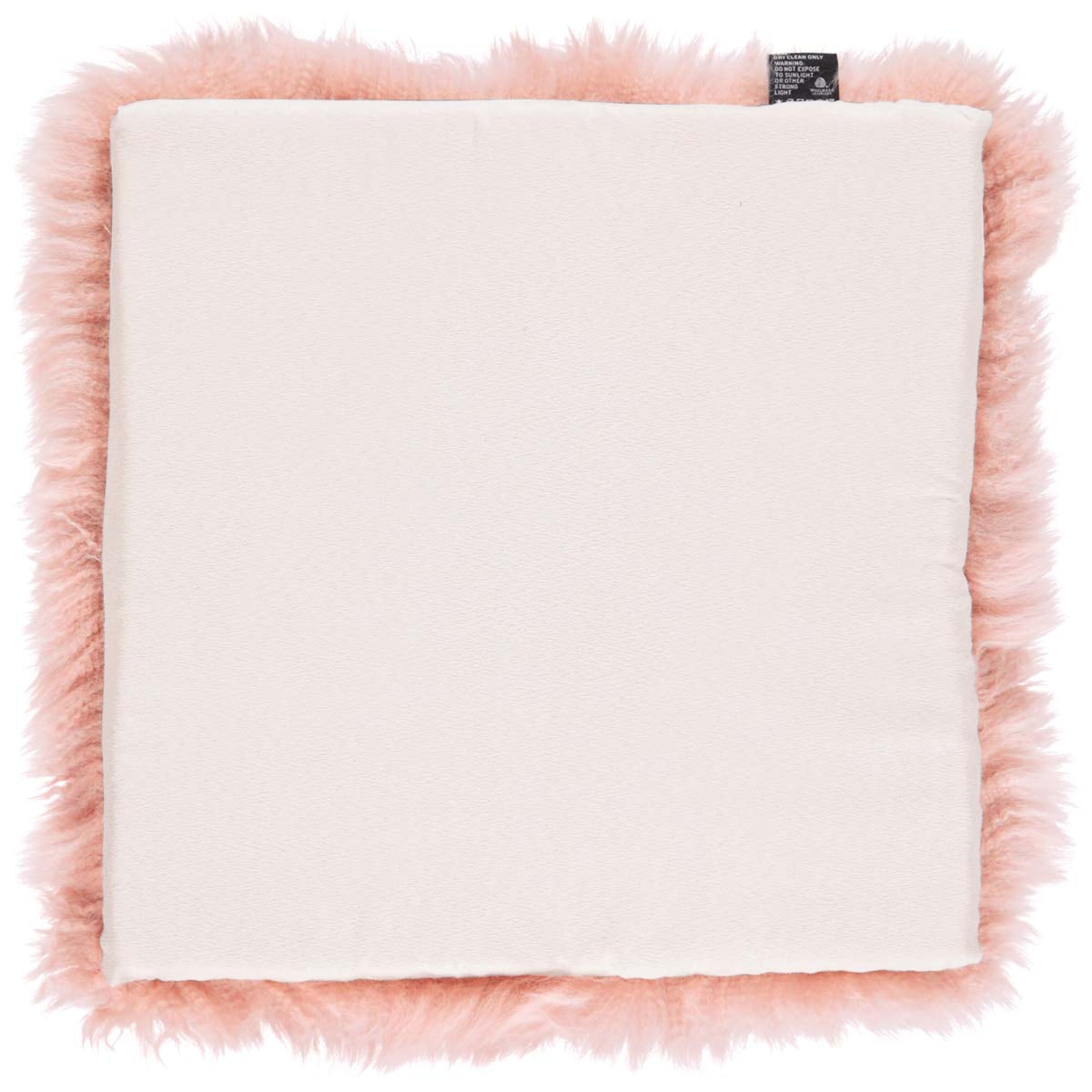 Pitkä Villa Lampaannahka Istuinpäällinen | Täytteellä | 37x37 cm Rosa
