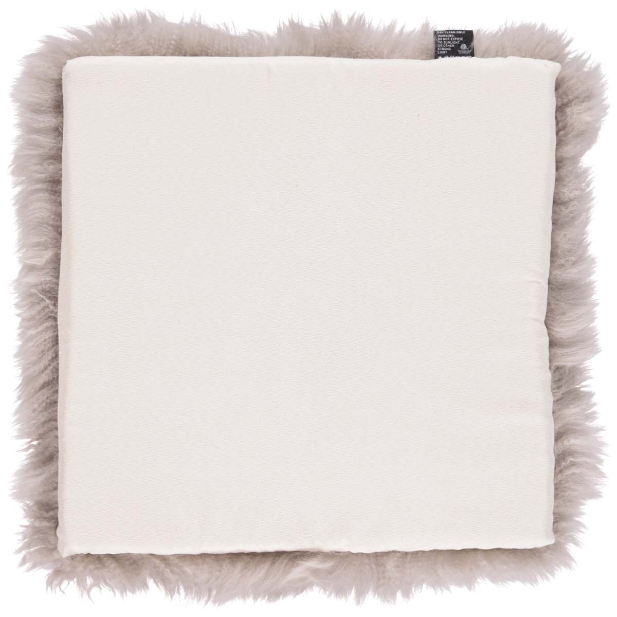 Pitkä Villa Lampaannahka Istuinpäällinen | Täytteellä | 37x37 cm Kyyhkynharmaa