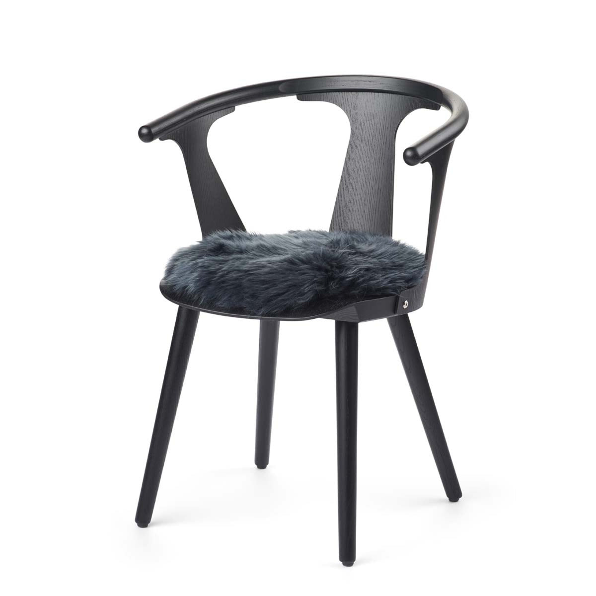 Pitkä Villa Lampaannahka Istuinpäällinen | Ø38 cm Navy