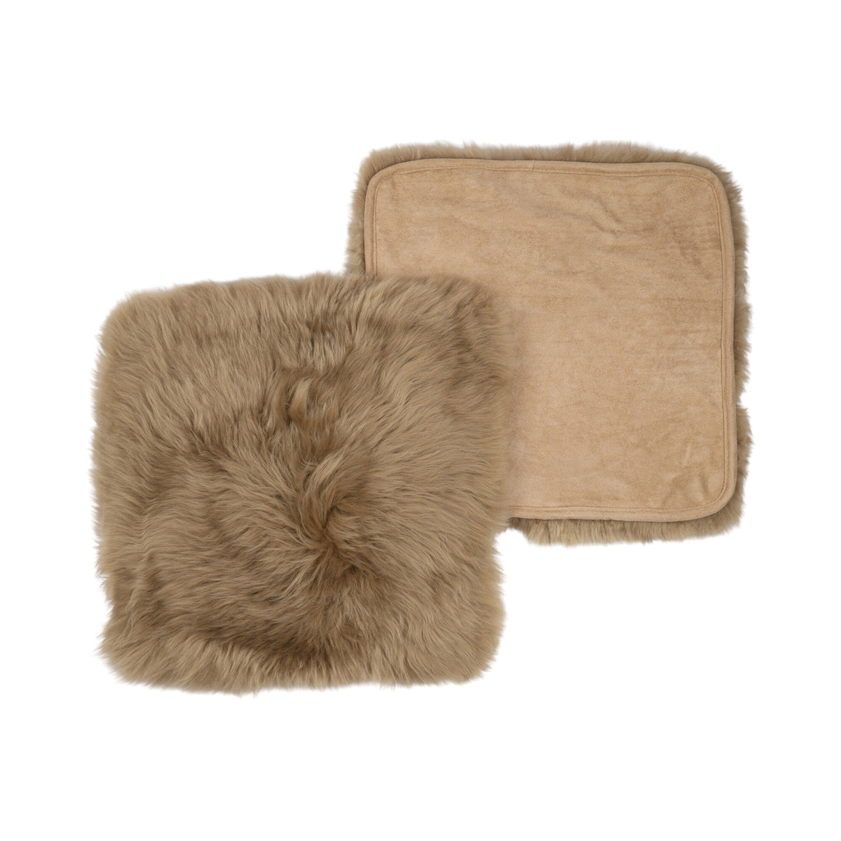 Istuinpäällinen | Selkäpuolella | Pitkä villa | Uusi-Seelanti | 40x40 cm Taupe