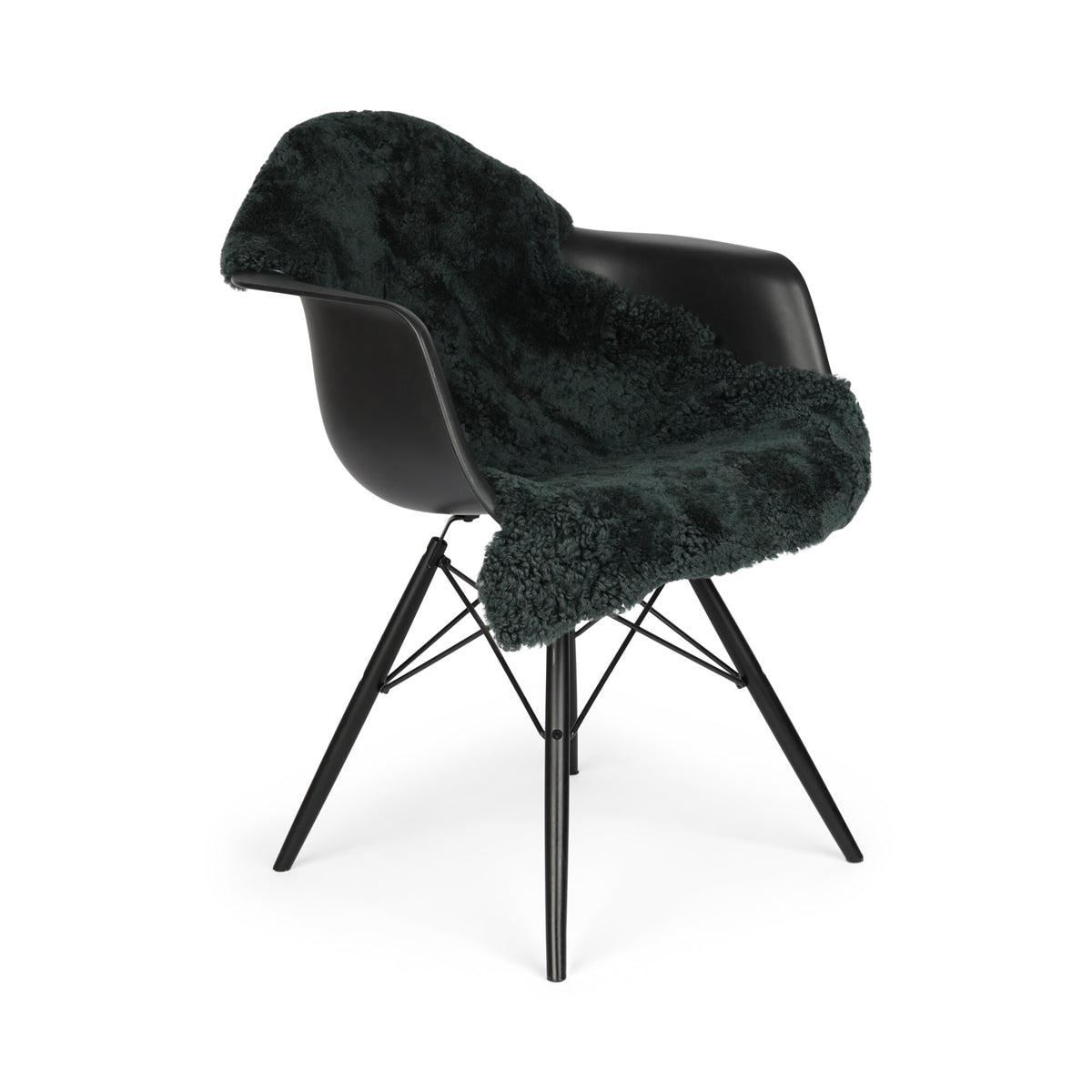 Uusiseelantilainen Lampaannahka | Premium | Lyhyt Kihara Villa | Matto 90 cm Sinisenharmaa