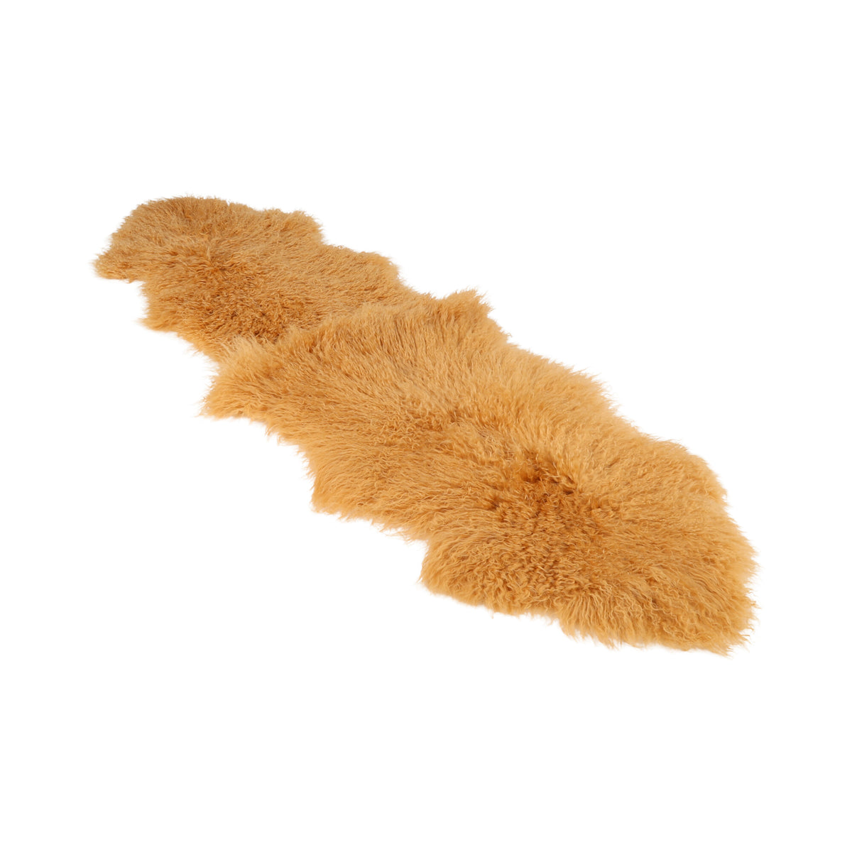 Kaksinkertainen mongolialainen lampaannahka | 150 x 55 cm Keisarinkeltainen