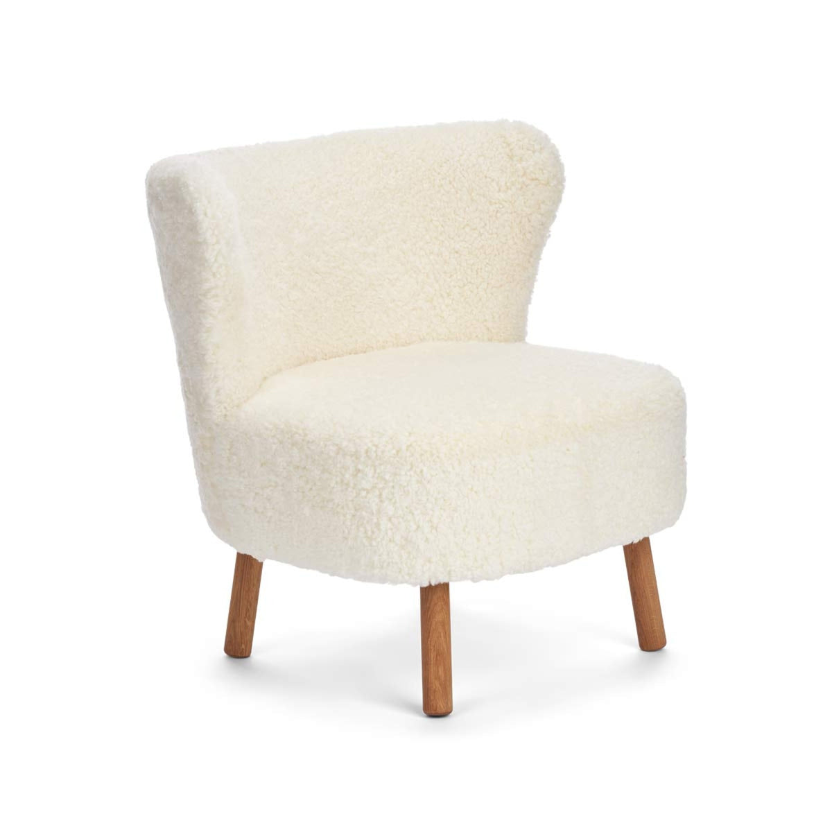 Emil Lounge Chair | Lyhyt villa Norsunluu / Tammijalat