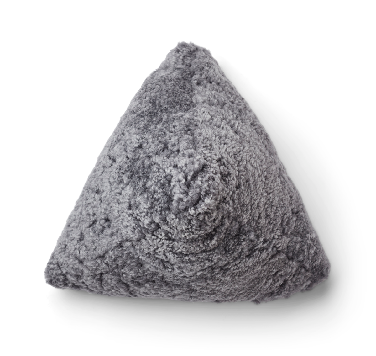 Hematite-tyyny | Lyhyt villa | 35x35x35 cm Vaaleanharmaa