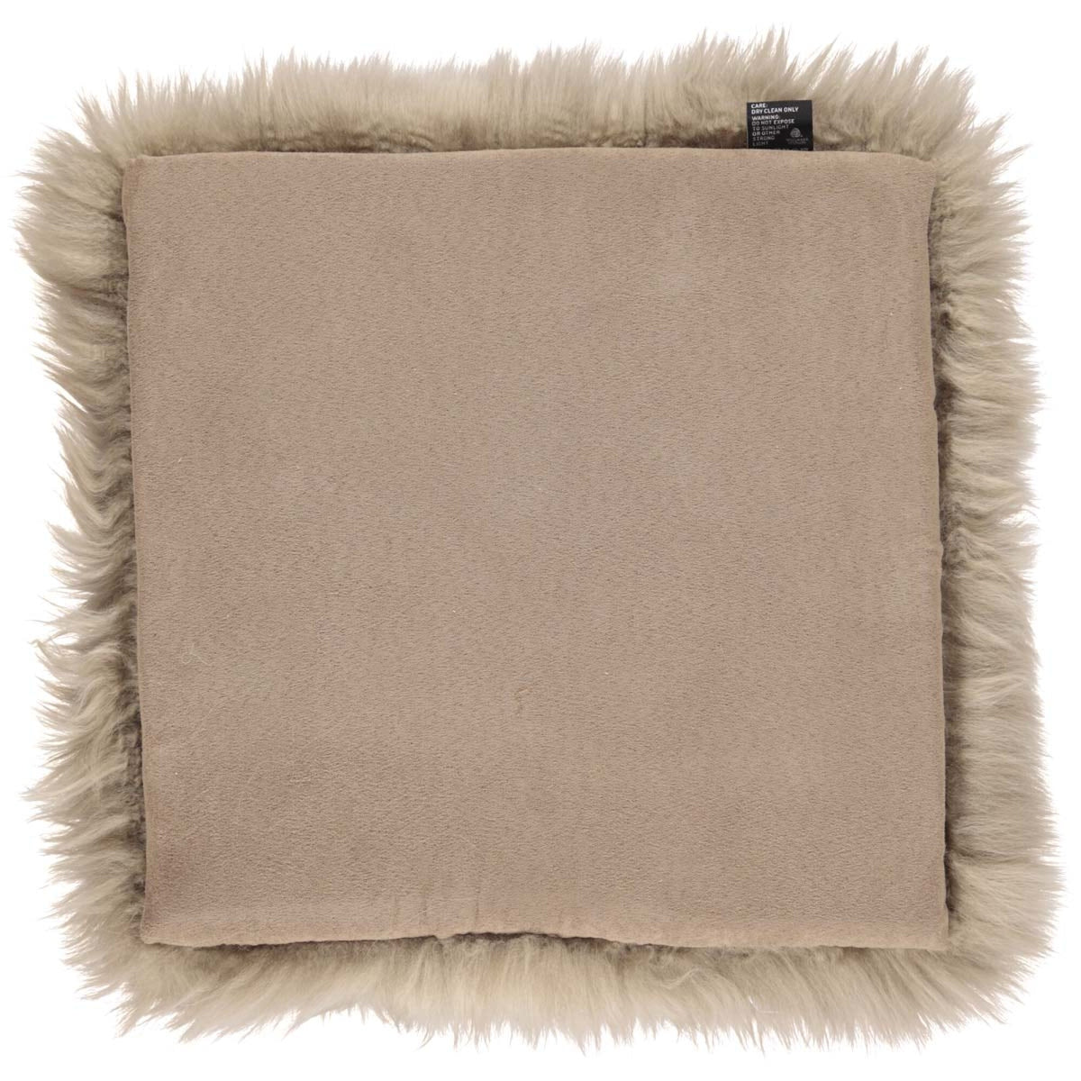 Pitkä Villa Lampaannahka Istuinpäällinen | Täytteellä | 37x37 cm Taupe