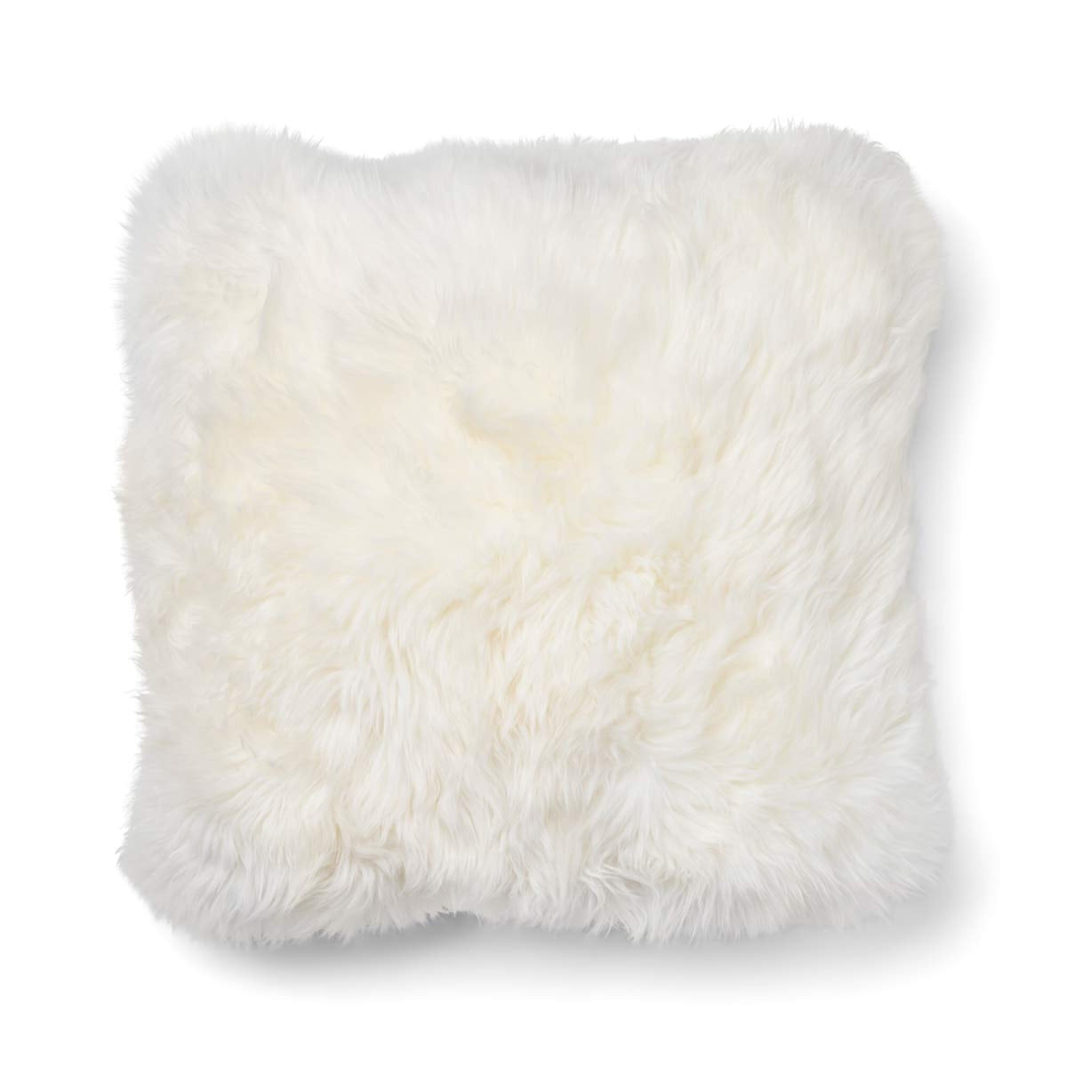 Kaksipuolinen tyyny | Pitkä villa | 52x52 cm Oatmeal-Beige/Norsunluu