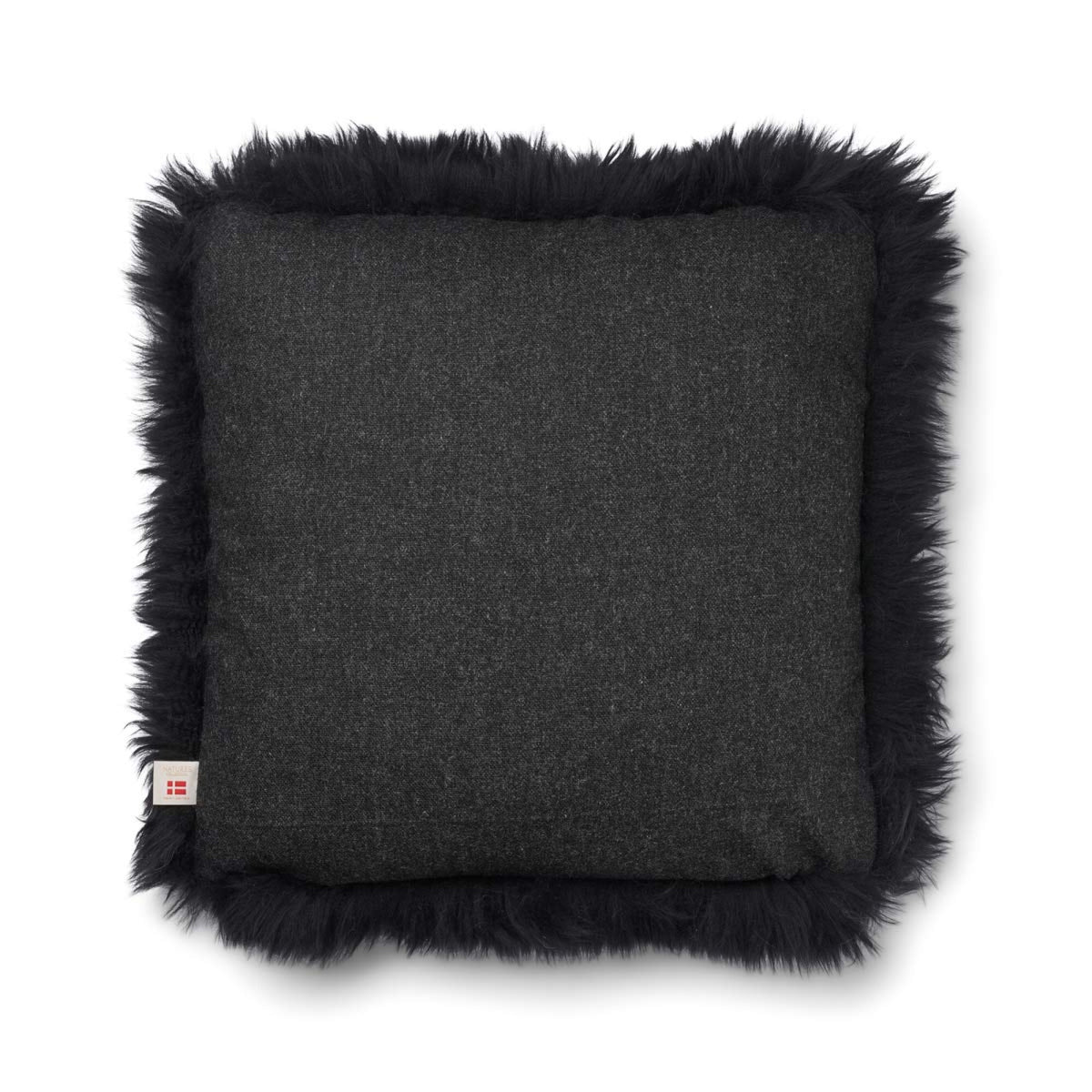 Pitkä Villa Lampaannahkatyyny | 52x52 cm | 34x52 cm Hiili/Musta / 52x52 cm